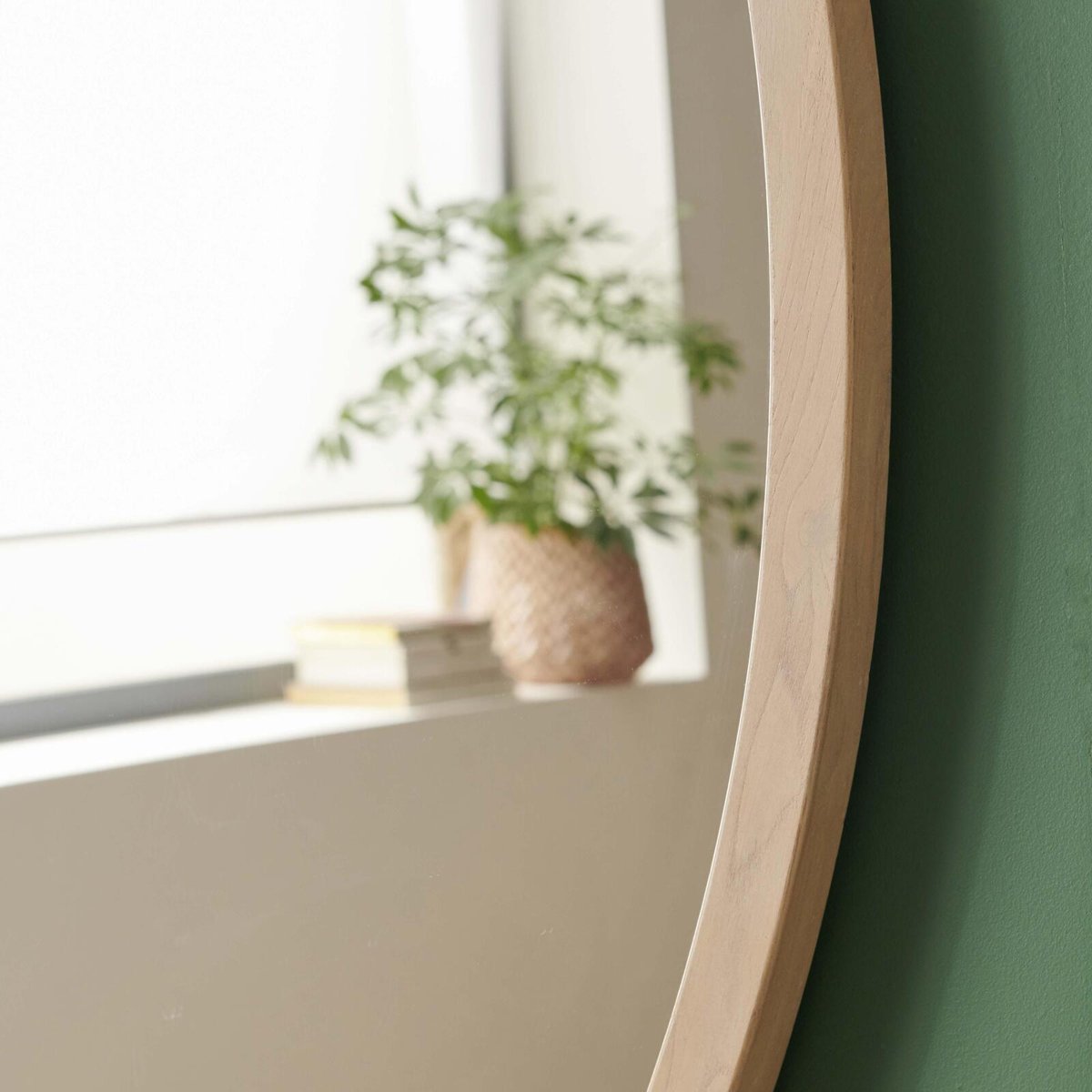 Miroir XXL rond en chêne FAB chêne, MOB IN