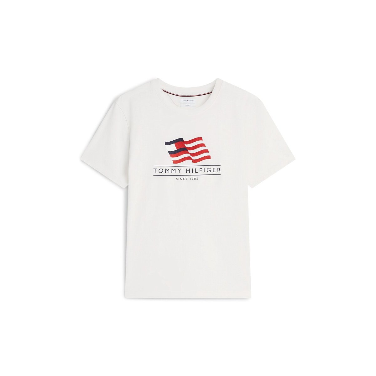 T-shirt manches courtes drapeau AMERICANA ecru, TOMMY HILFIGER