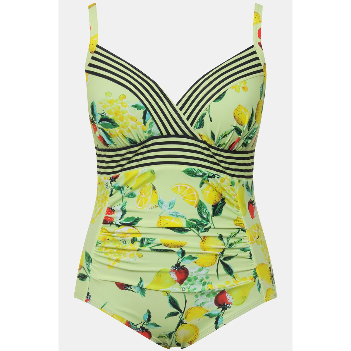 Maillot de bain à bonnets souples et motif jaune citron, ULLA POPKEN