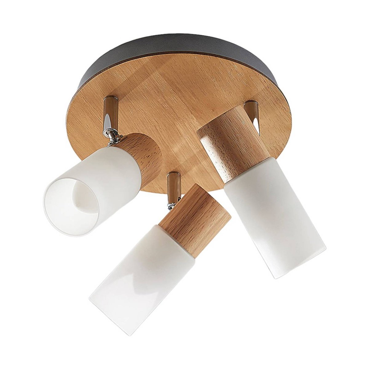 Spot en bois traditionnel, Christoph blanc, bois clair, LINDBY