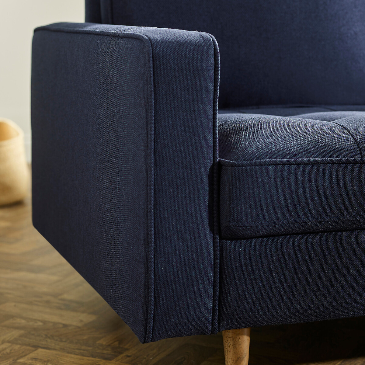 Henny Chenille Upholstered 3-Seater Sofa deep blue, SO'HOME
