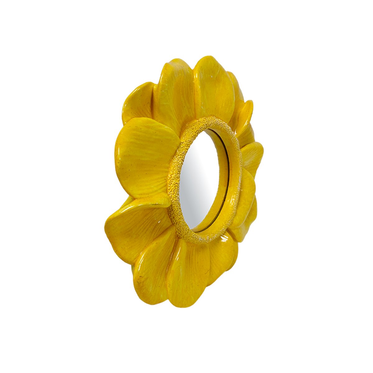Miroir fleur 16.2cm jaune, EMDE