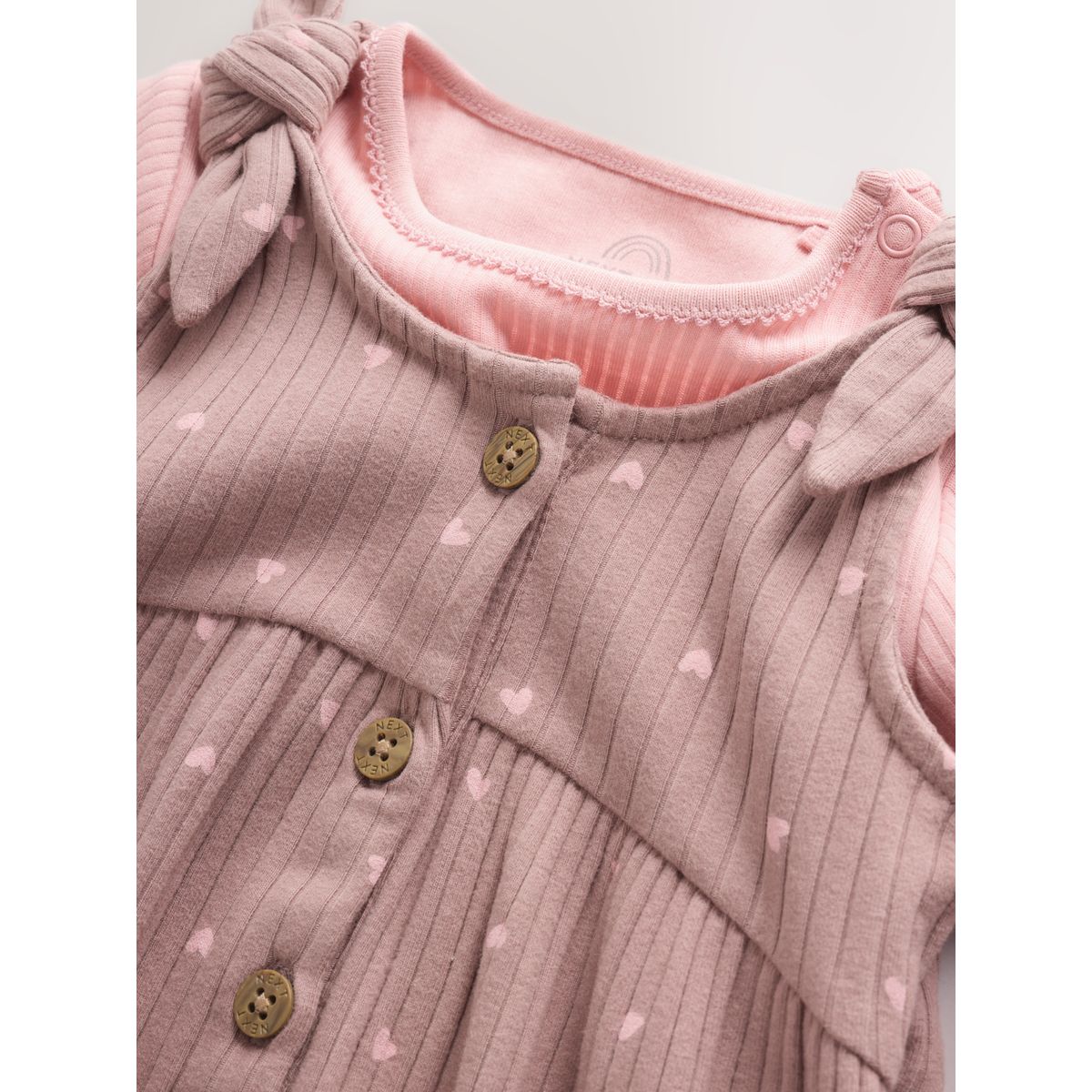 Salopette en jersey et body bébé, 2 pièces tache brun chocolat, NEXT