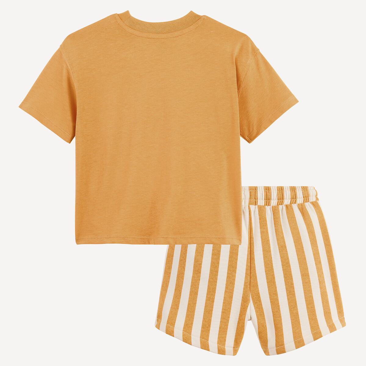 Ensemble 2 pièces T-shirt et short rayé jaune rayé, LA REDOUTE COLLECTIONS