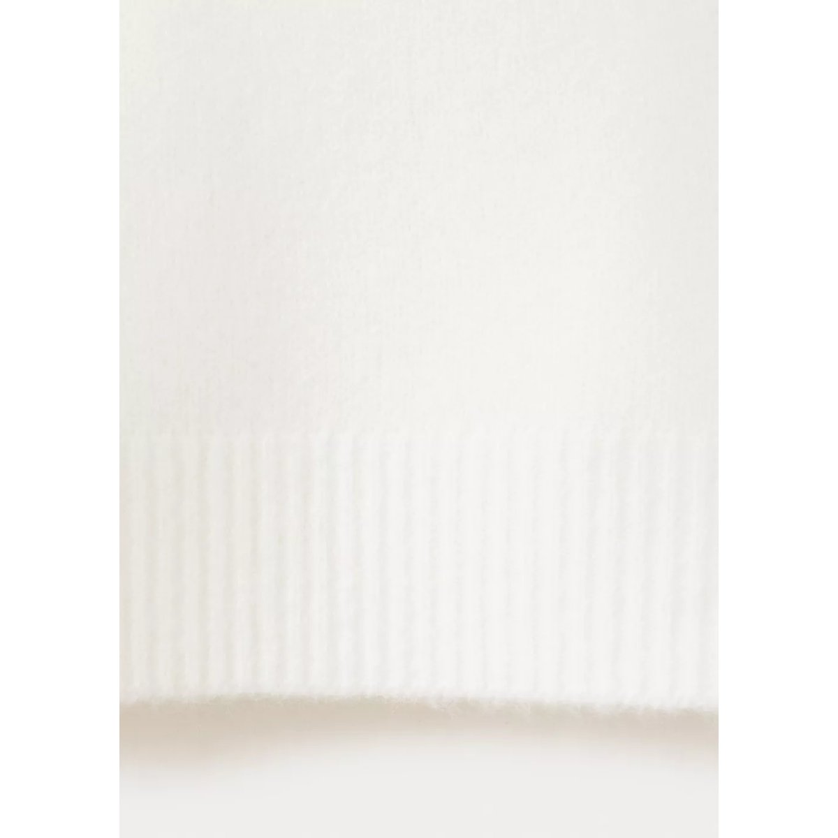 Pull-over maille col montant blanc cassé, MANGO KIDS