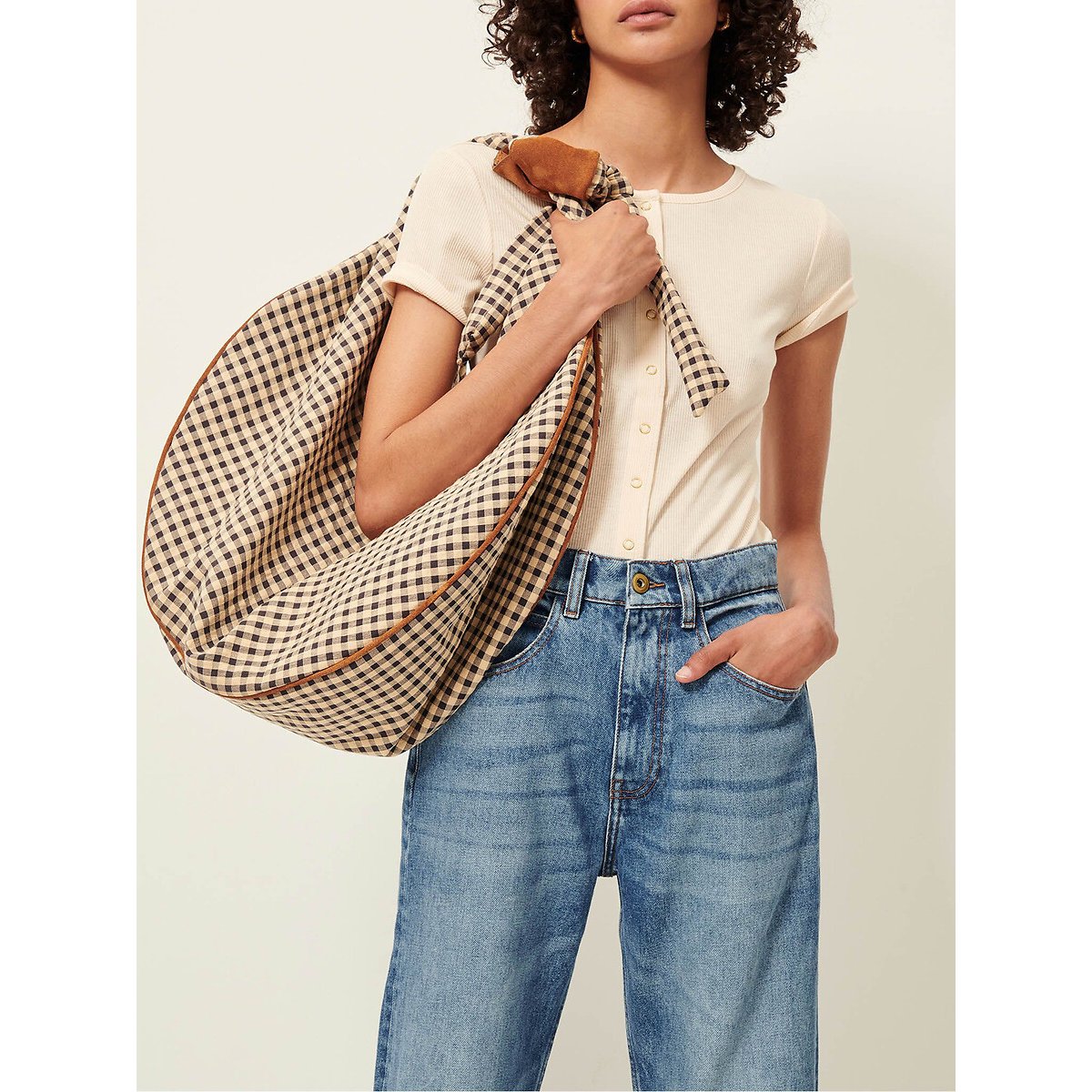 T-shirt a maniche corte a coste, CLARK ecru , SESSUN