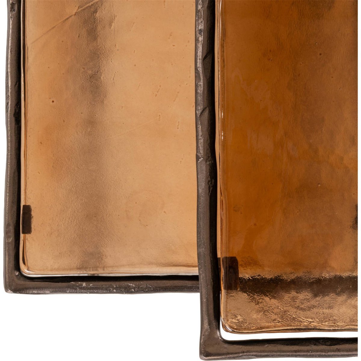 Bout de canapé en verre (lot de 2) bronze, RECOLLECTION