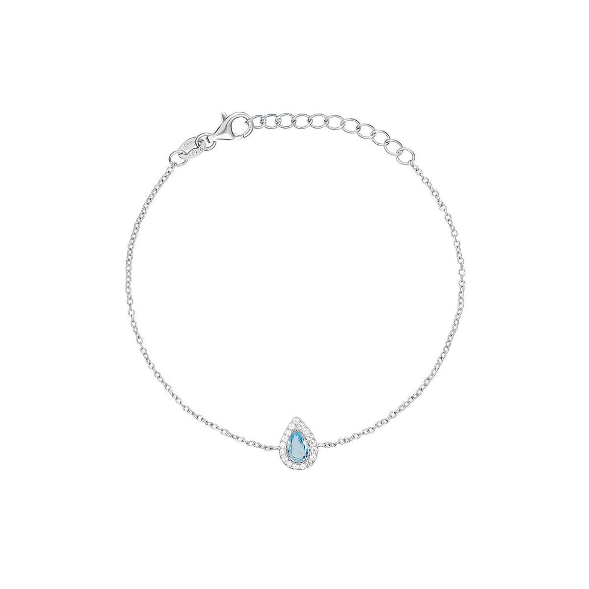 Bracelets en Oxyde De Zirconium/argent et Oxyde de zirconium argent et bleu, CLEOR