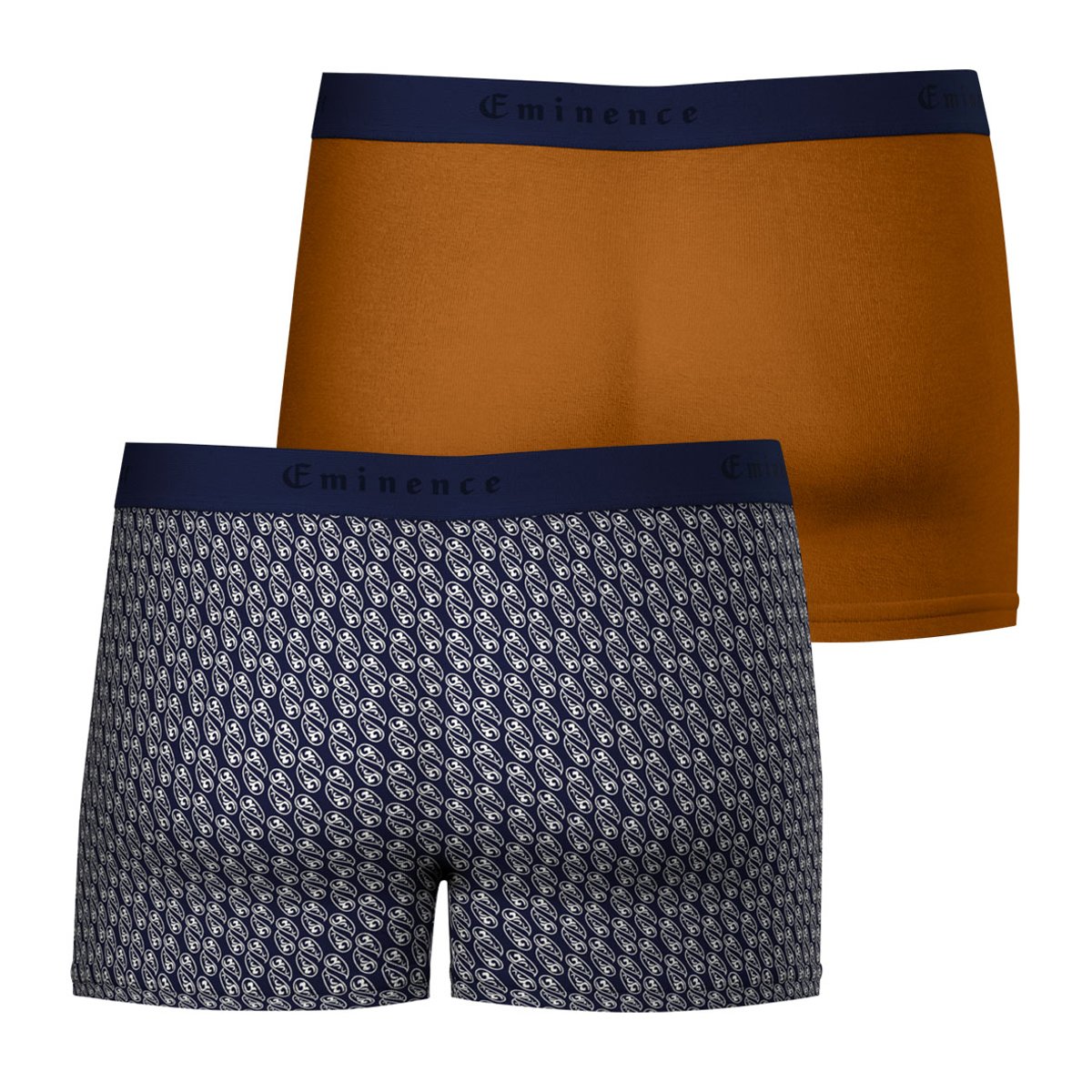 Lot de 2 boxers bleu-camel, EMINENCE