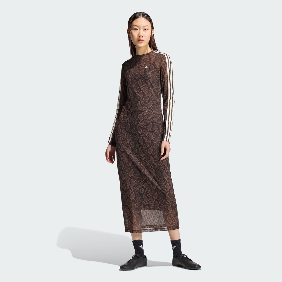 Robe Longue Imprimé Serpent Robe Longue Imprimé Serpent earth strata / aurora coffee, adidas Originals