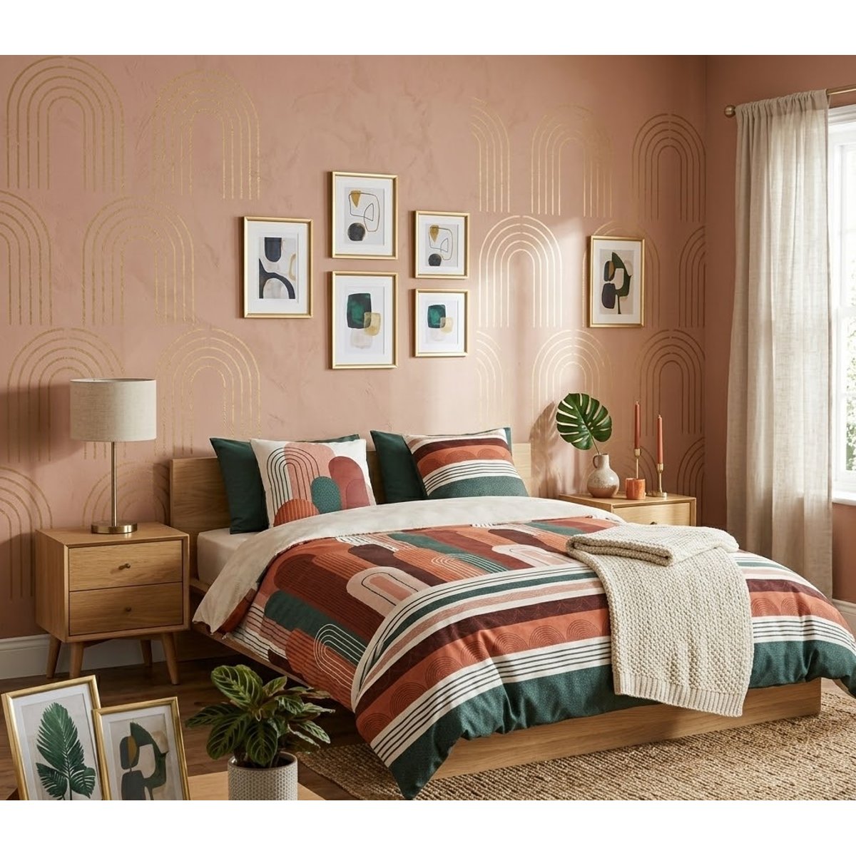 Parure de lit Collection Gallia rouge, EDEN
