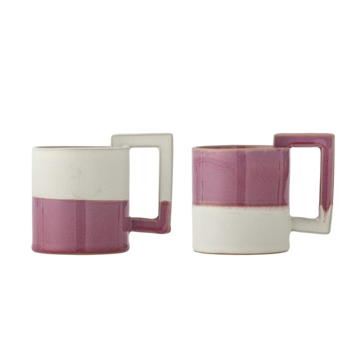 Mug design grès RANYA set de 2 rose, BLOOMINGVILLE