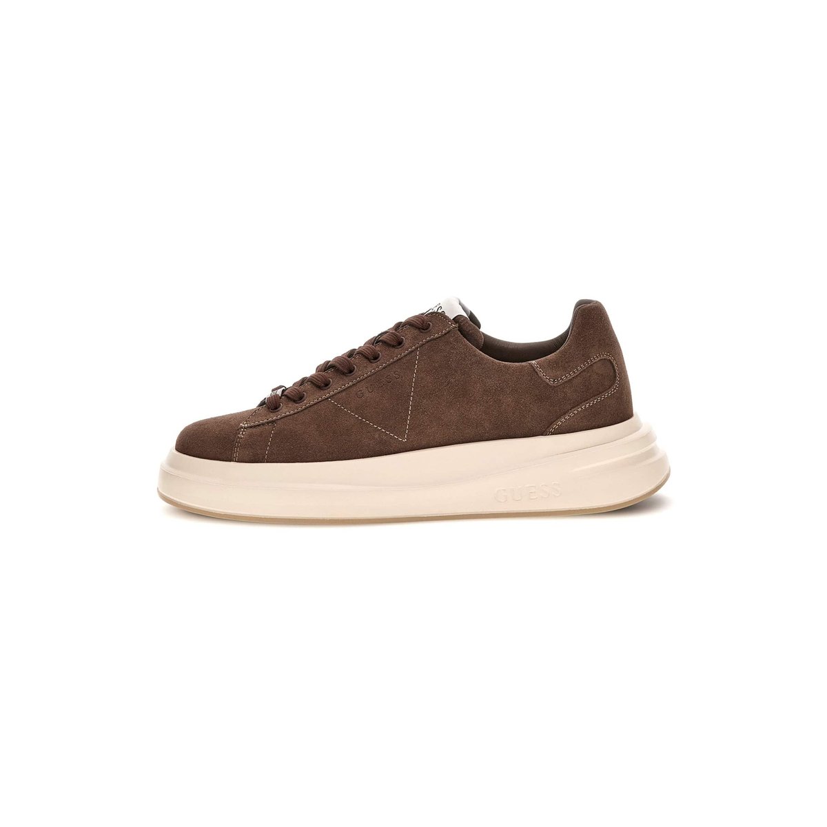 Sneakers Elba Daim Véritable marron, GUESS