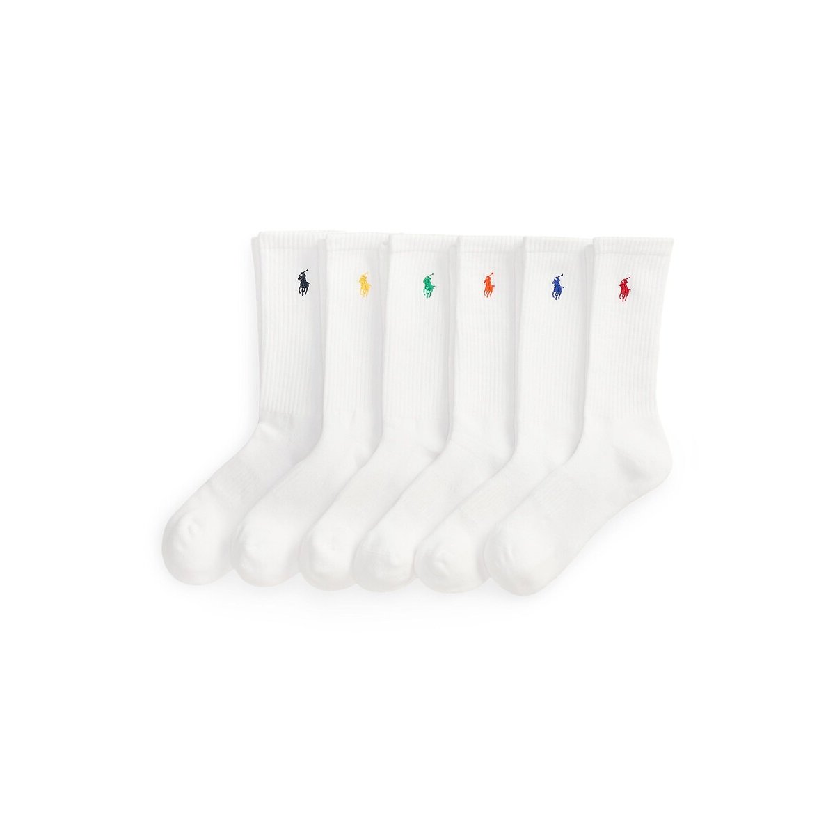Confezione da 6 paia di calze alte bianco, POLO RALPH LAUREN