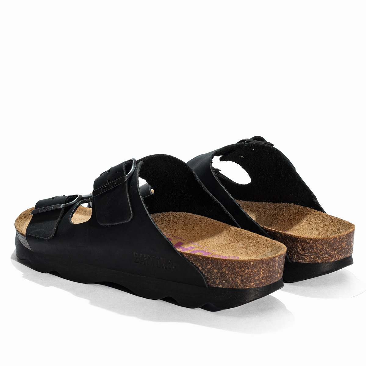 Sandales en cuir ATLAS noir, BAYTON
