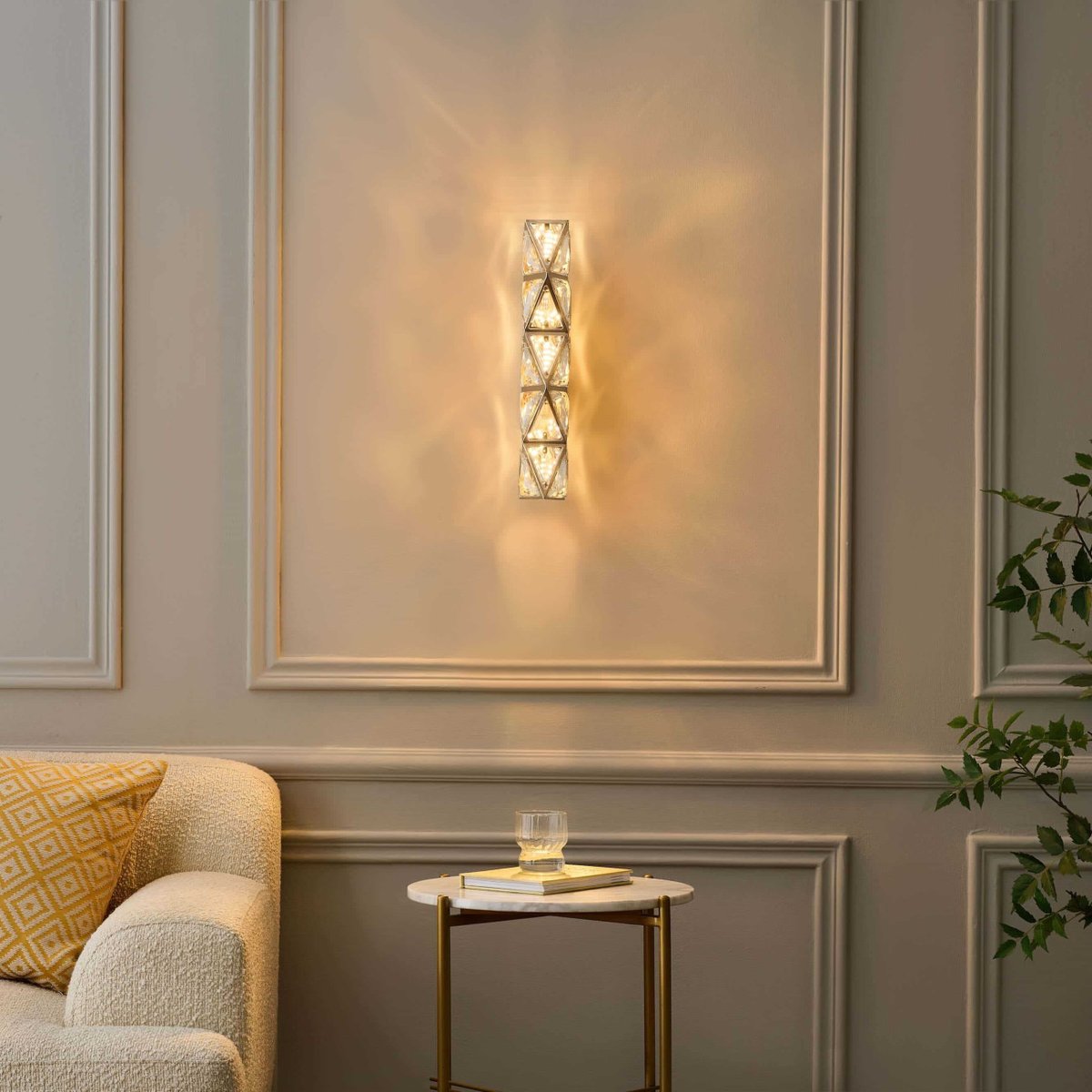 Applique murale cristal taillé - DALINA doré rose, KOSILUM
