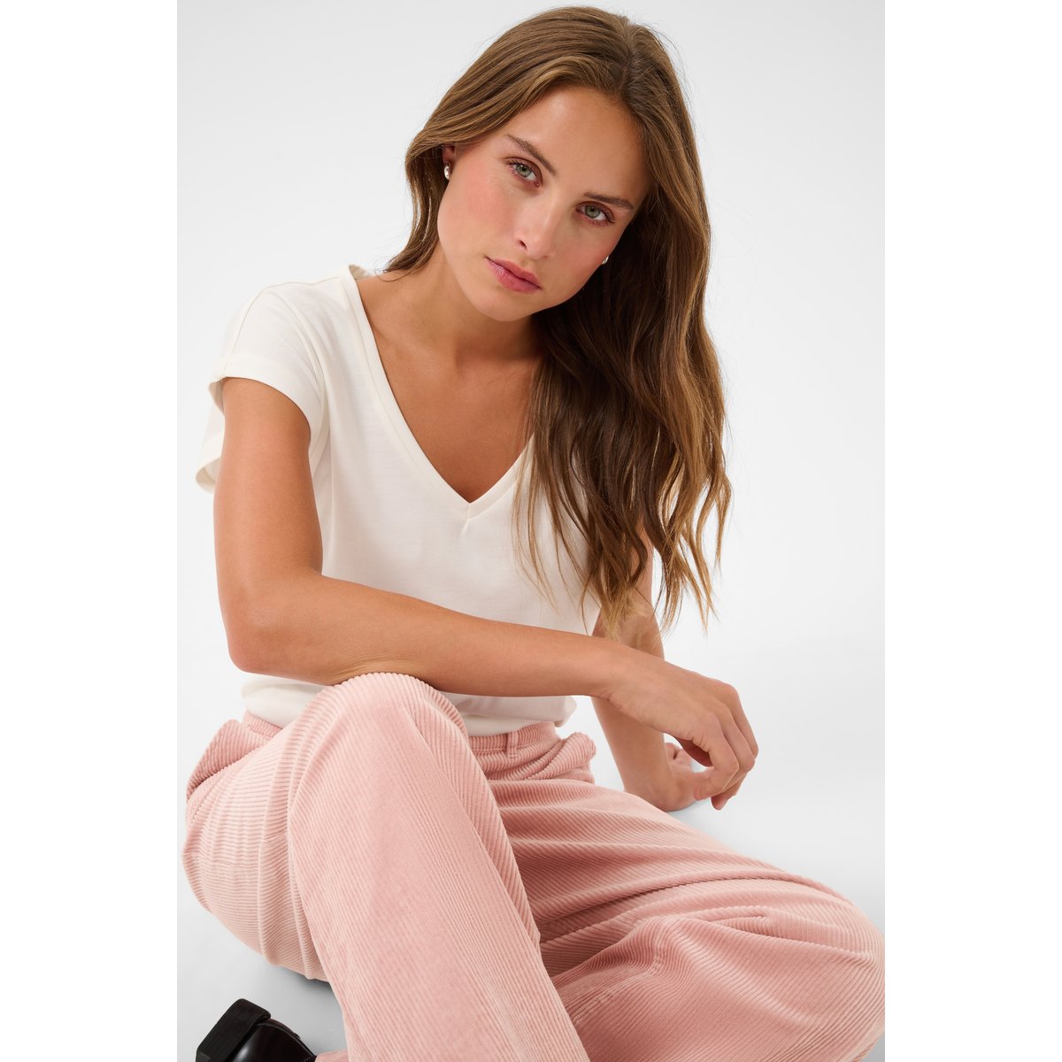 Pantalon casual rose pale mauve, KAFFE
