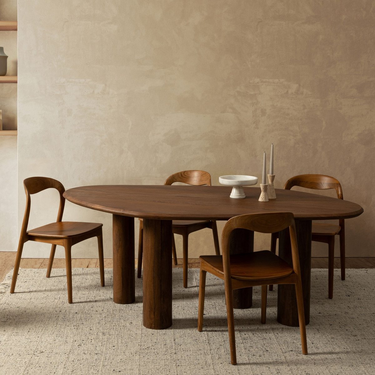 Chaises de salle à manger en bois de teck (lot de 2) - JUNE marron, HELLIN, DEPUIS 1862