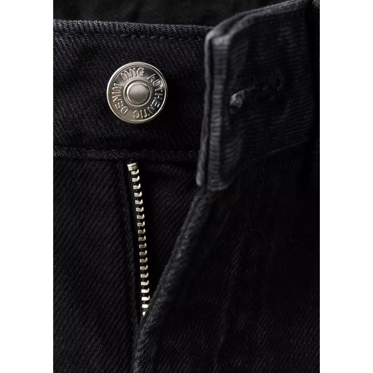 Jean regular-fit black denim, MANGO TEEN