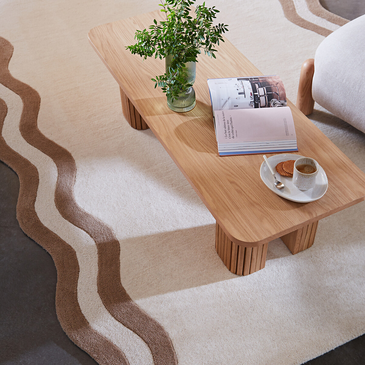 Tapis 100% laine, Othelo ecru/beige, LA REDOUTE INTERIEURS