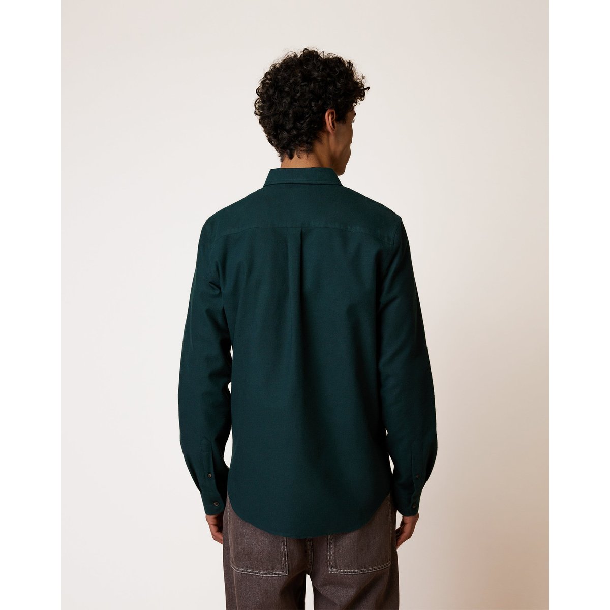 Chemise en tissu Oxford vert foncé, FAGUO