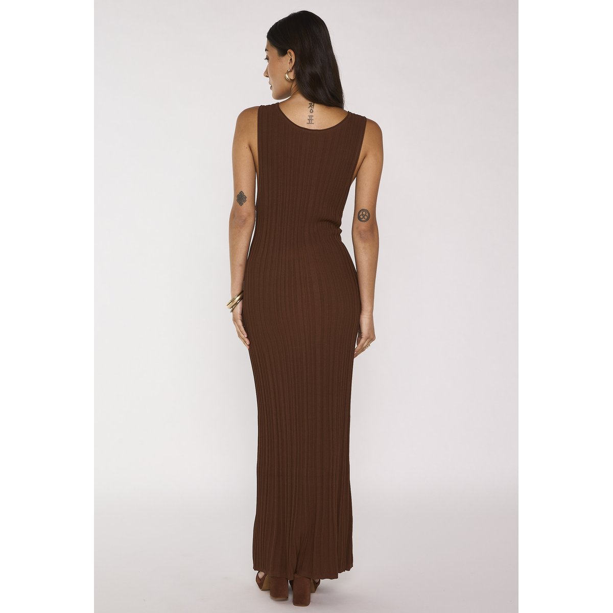 Robe maille droite PRETTY caramel, Maison 123
