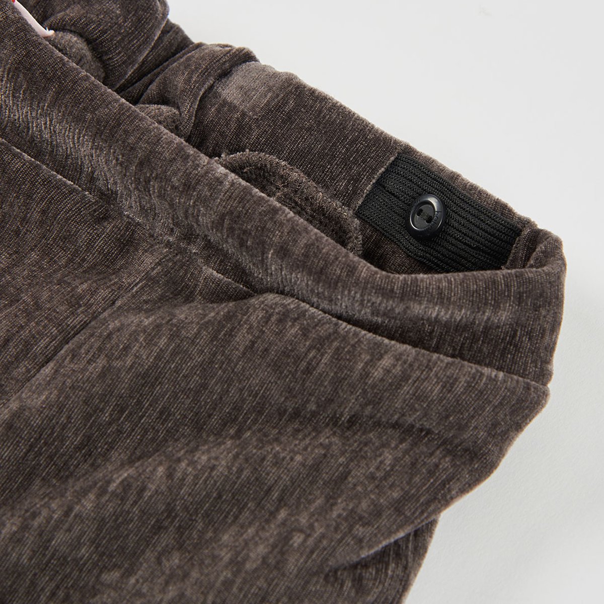 Pantalon fille velours avec bande latérale marron, BOBOLI