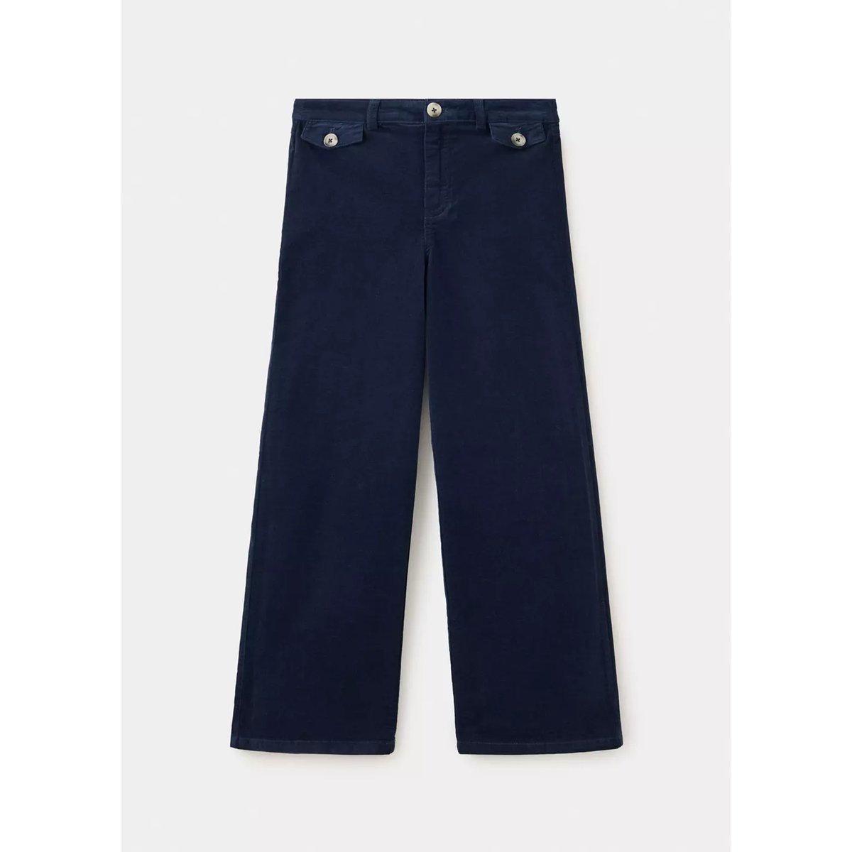Pantalon droit velours côtelé bleu marine, MANGO KIDS