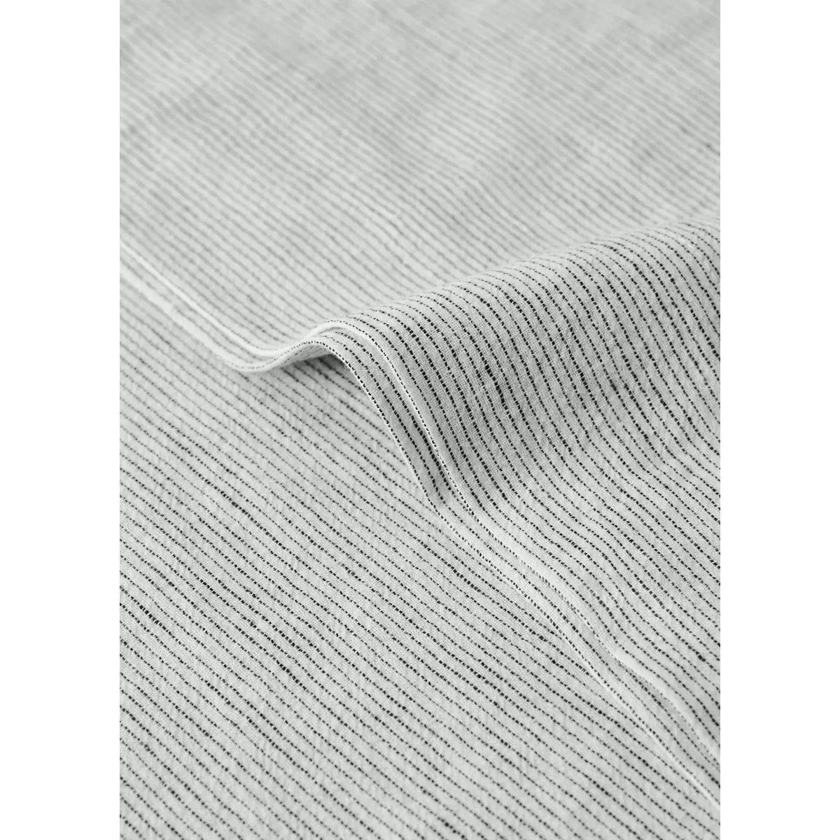 Taie d’oreiller coton lin fermeture à nœuds 45x110 cm gris, MANGO HOME