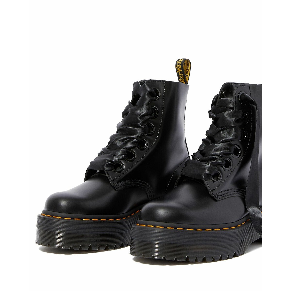 Boots plateforme en cuir Buttero Molly noir, DR. MARTENS
