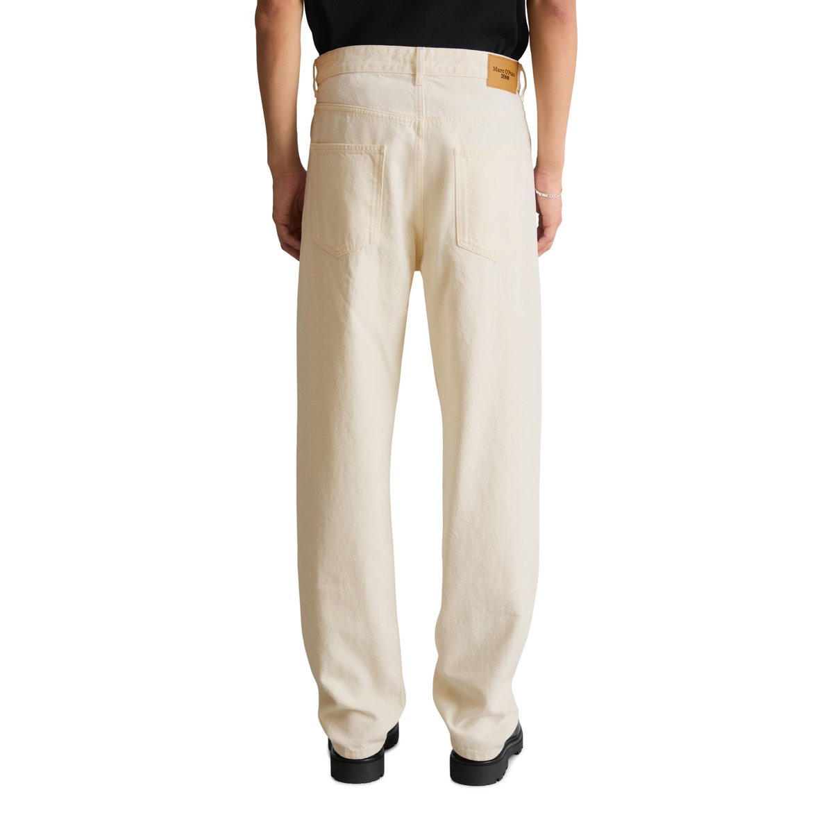 Jeans modèle Runne tapered en pur coton bio blanc, MARC O’POLO DENIM
