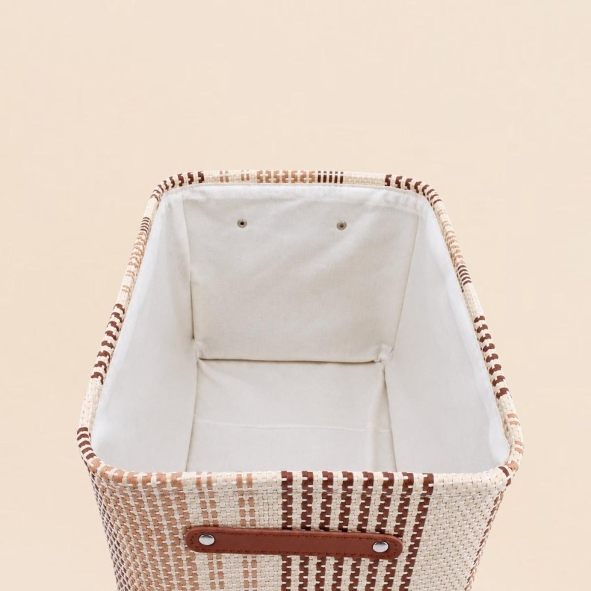 Set de 3 paniers rectangulaire en corde de papier beige, ORNAMI