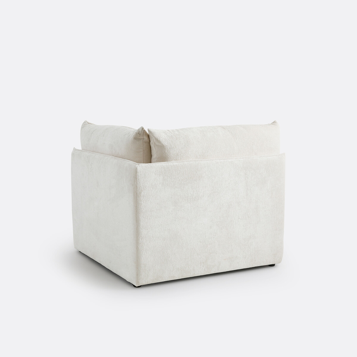 Hoekelement voor modulaire bank, in structuurfluweel, Malo ecru, LA REDOUTE INTERIEURS
