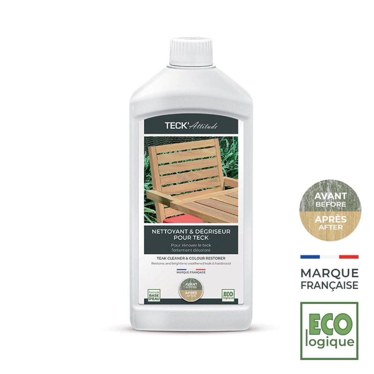 Dégriseur pour teck & bois durs 1 L couleur unique, TECK ATTITUDE
