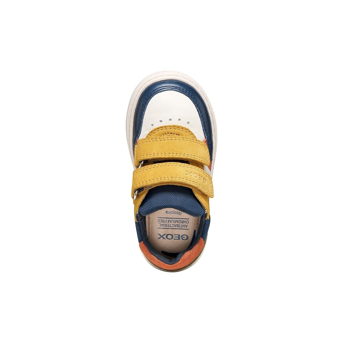Zapatillas con velcro, NASHIK blanco/mostaza , GEOX
