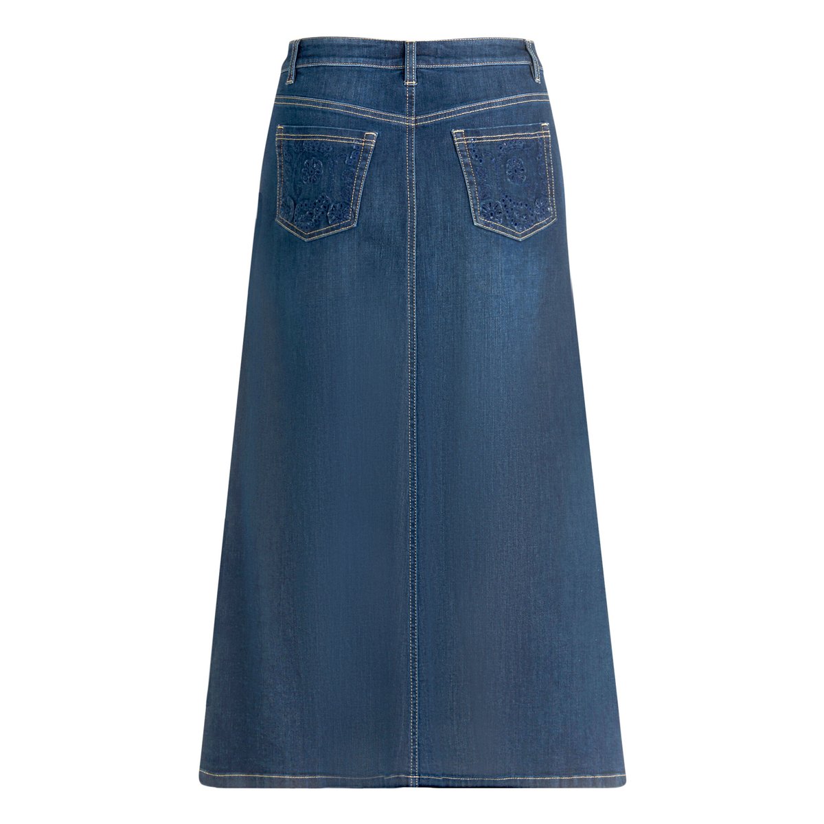 Jupe en jean à effet délavé dark blue denim, BETTY BARCLAY