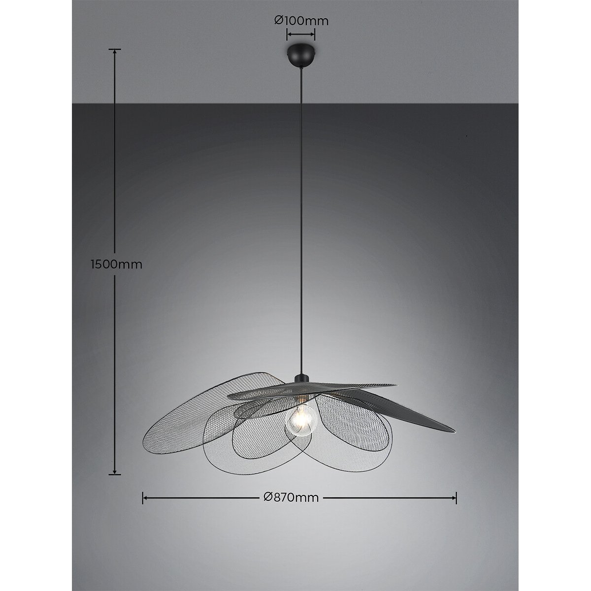 Suspensão Fleure, da Trio Lighting preto , TRIO LIGHTING
