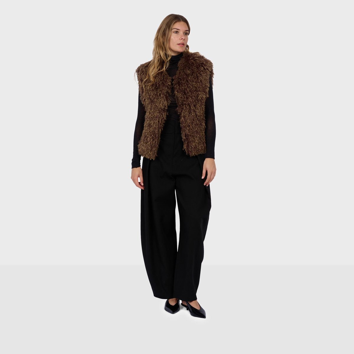 Gilet sans manches à coupe classique BETH bronze, OAKWOOD
