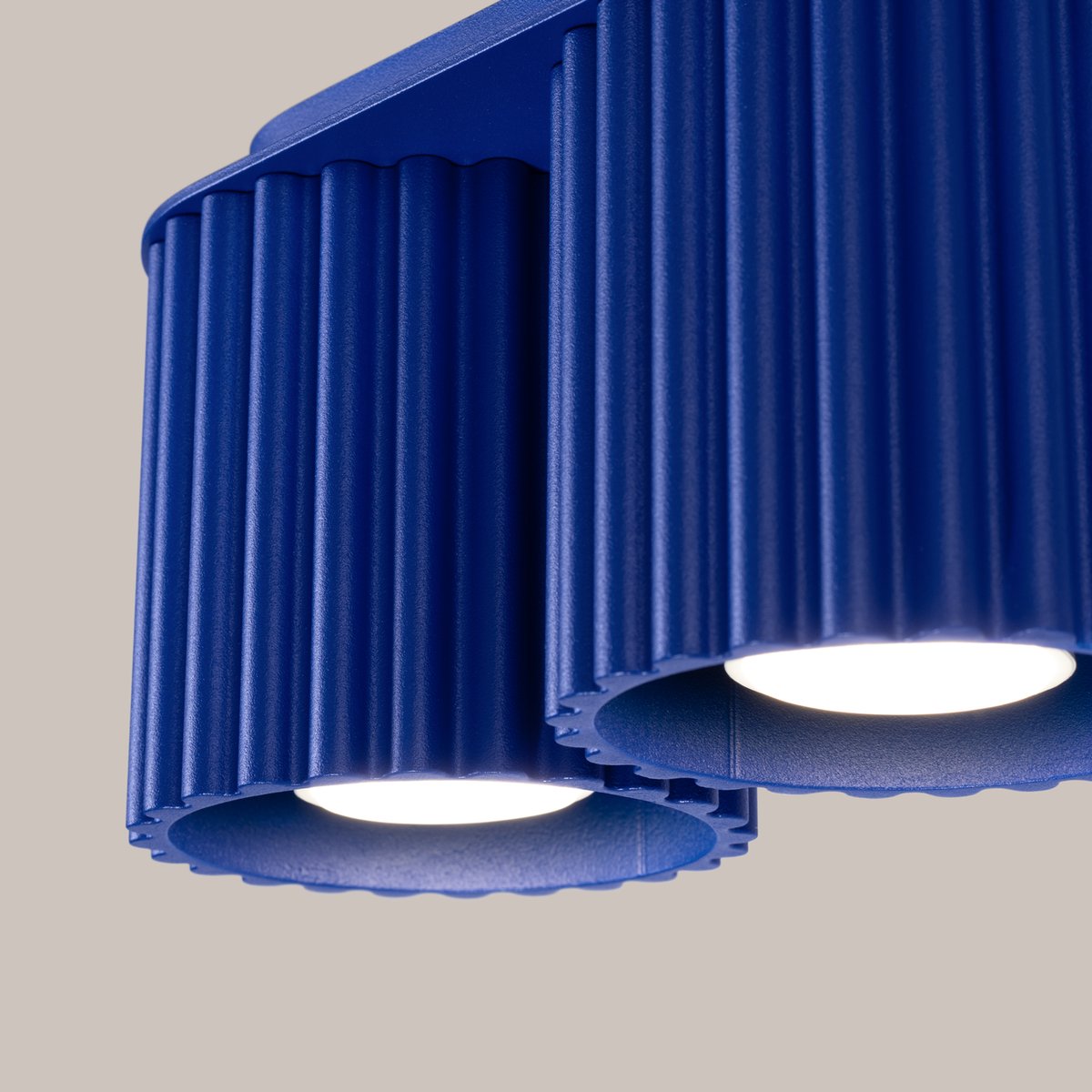 Plafonnier Aluminium Outremer GU10 2 Aura bleu, EDEN