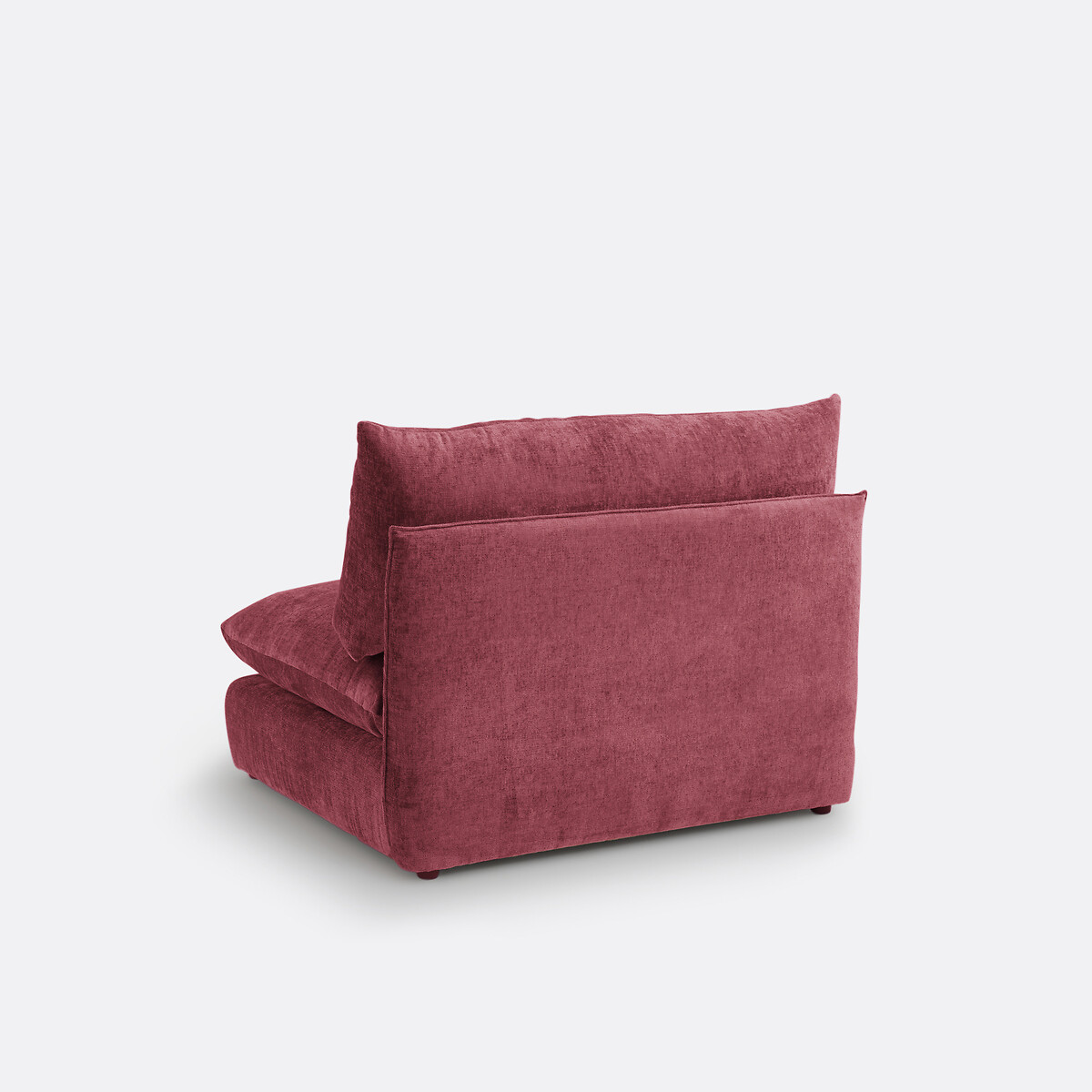 Módulo de asiento para sofá modular, en terciopelo texturizado, MALO burdeos, LA REDOUTE INTERIEURS
