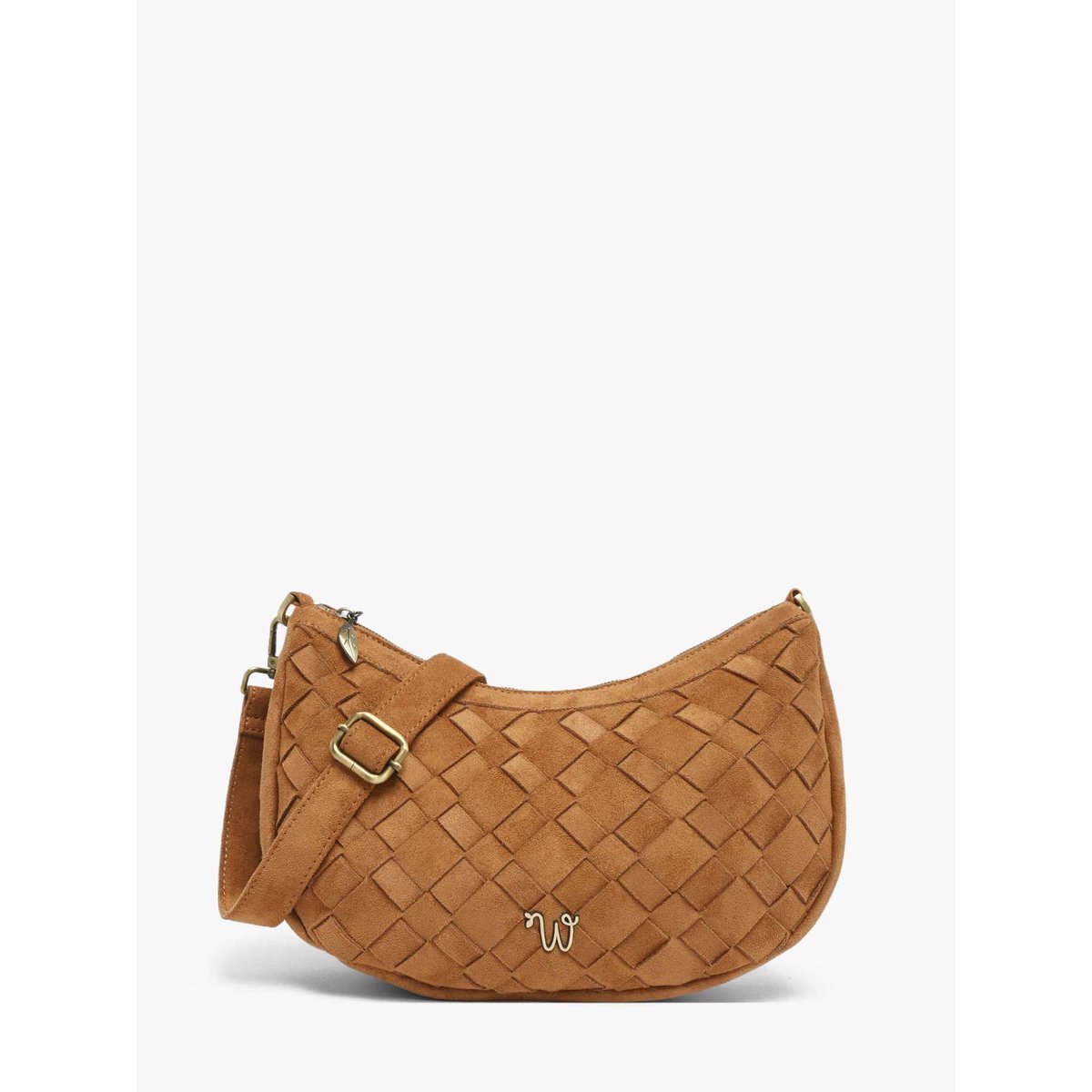 Sac bandoulière Aubepine camel, WOOMEN