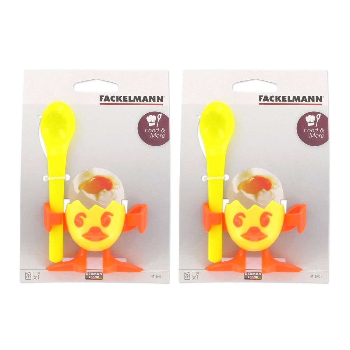 2 coquetiers avec cuillère COLORS EDITION coloré, FACKELMANN