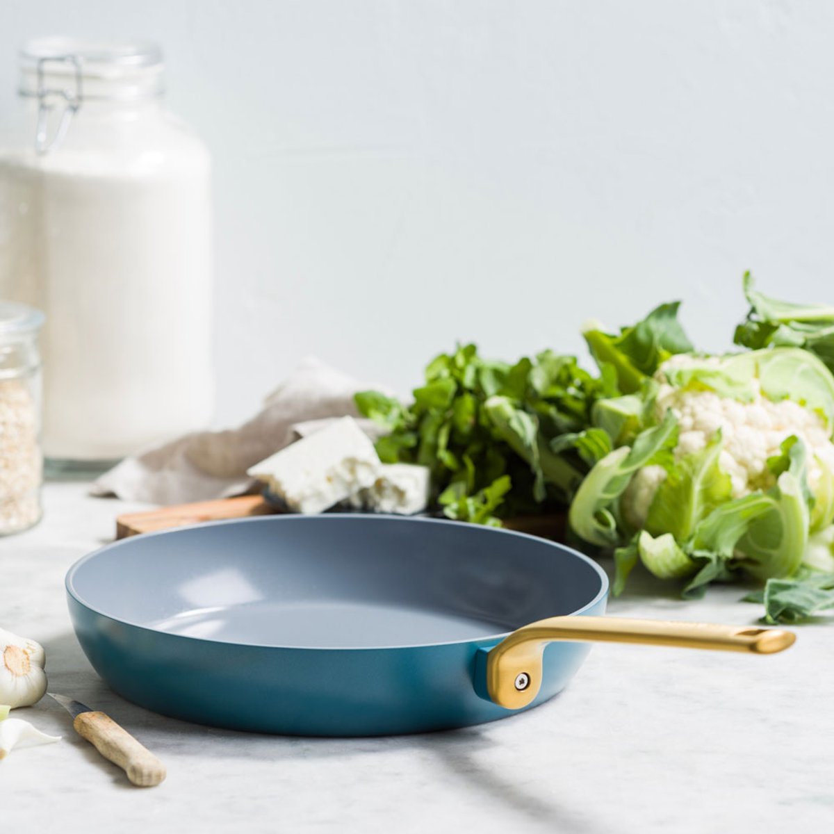 Poêle  24 cm aluminium forgé revêtement céramique-Evolution bleu, GREENPAN