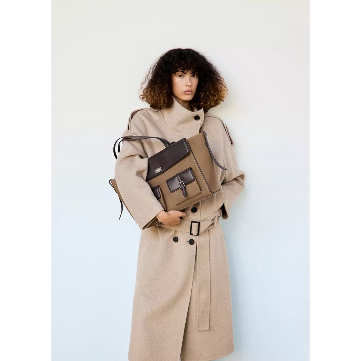Sac cabas cargo kaki, MANGO