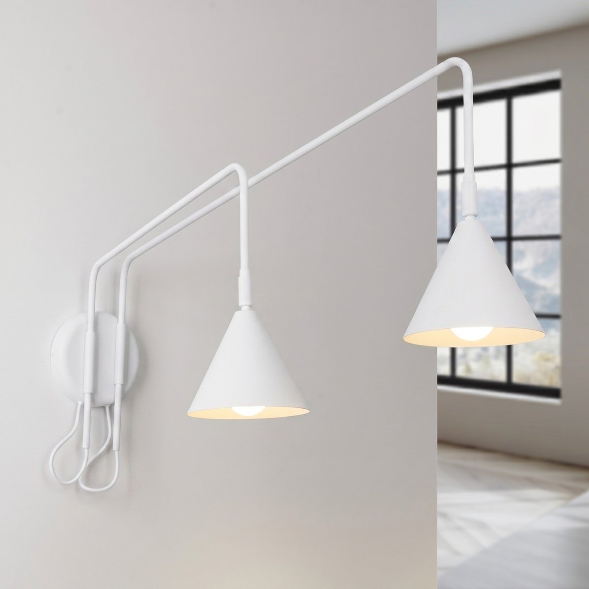 Applique murale Blanc E14 2 NOX blanc, EDEN