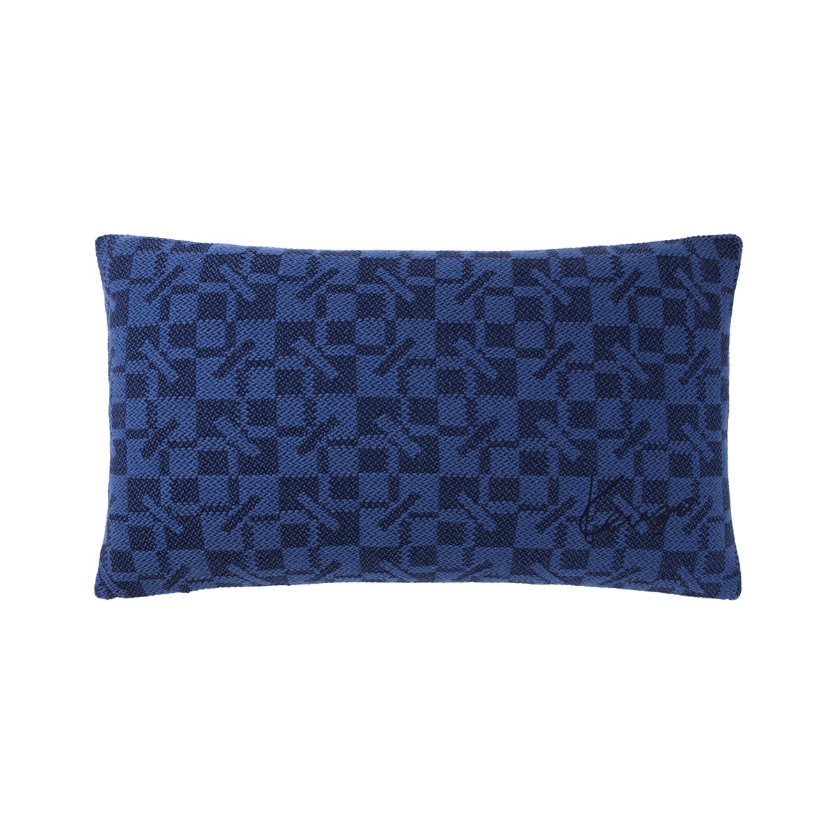 Housse de coussin en laine, K MONOGRAM marine, KENZO HOME