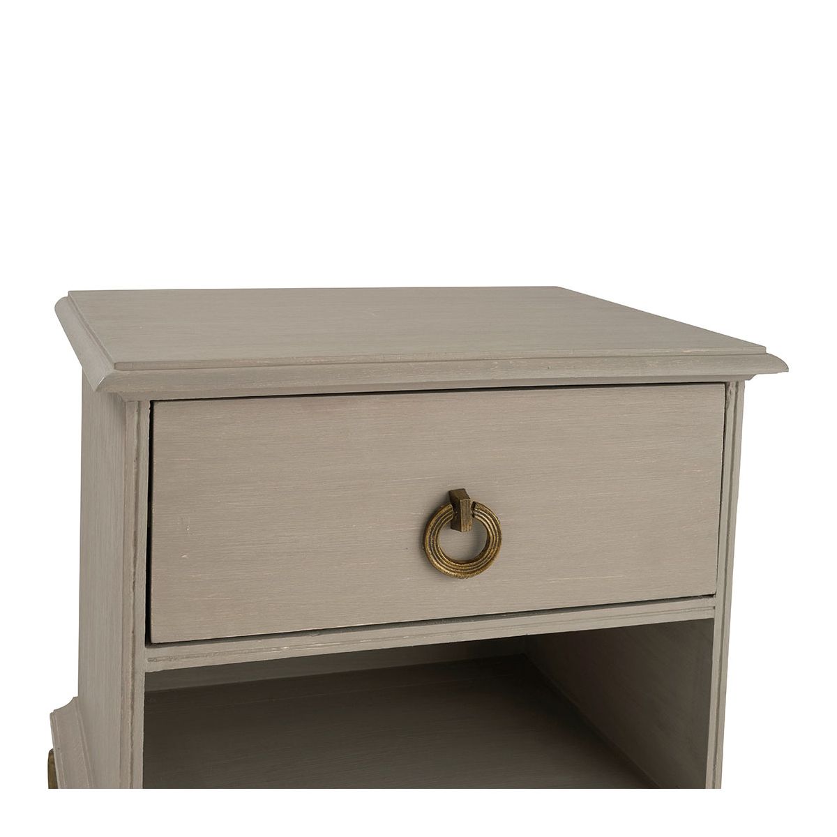 Chevet en manguier taupe, BLANC D’IVOIRE