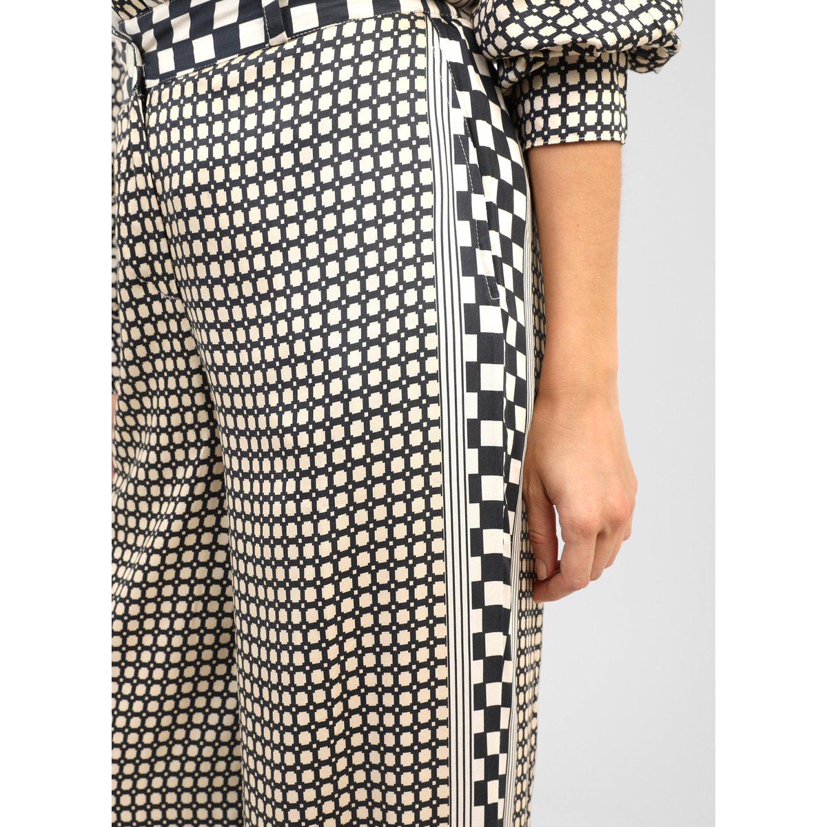 Pantalon ROMYLANE graphilo ecru, AN'GE