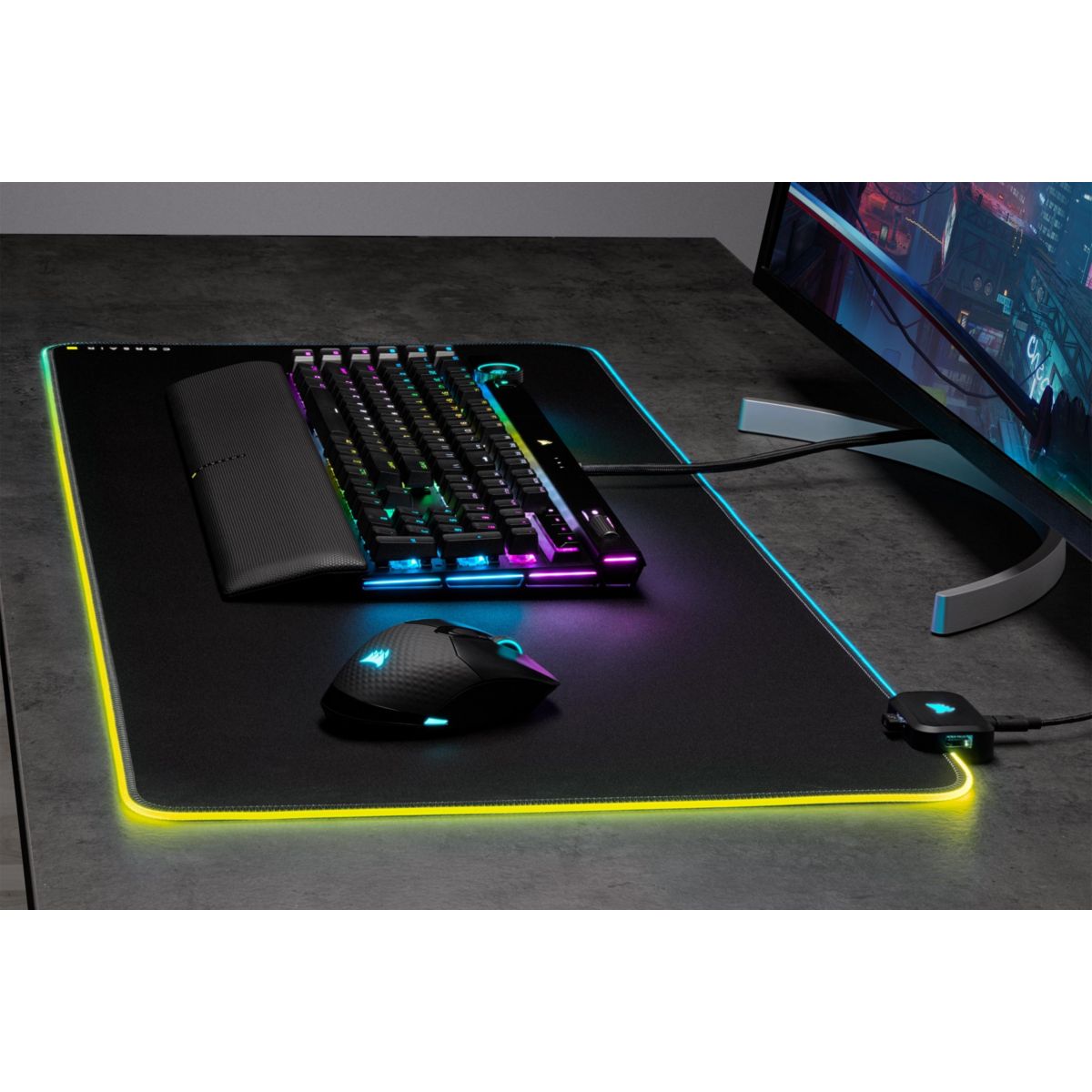 Tapis de souris MM700 RGB - Extended-XL couleur unique, CORSAIR