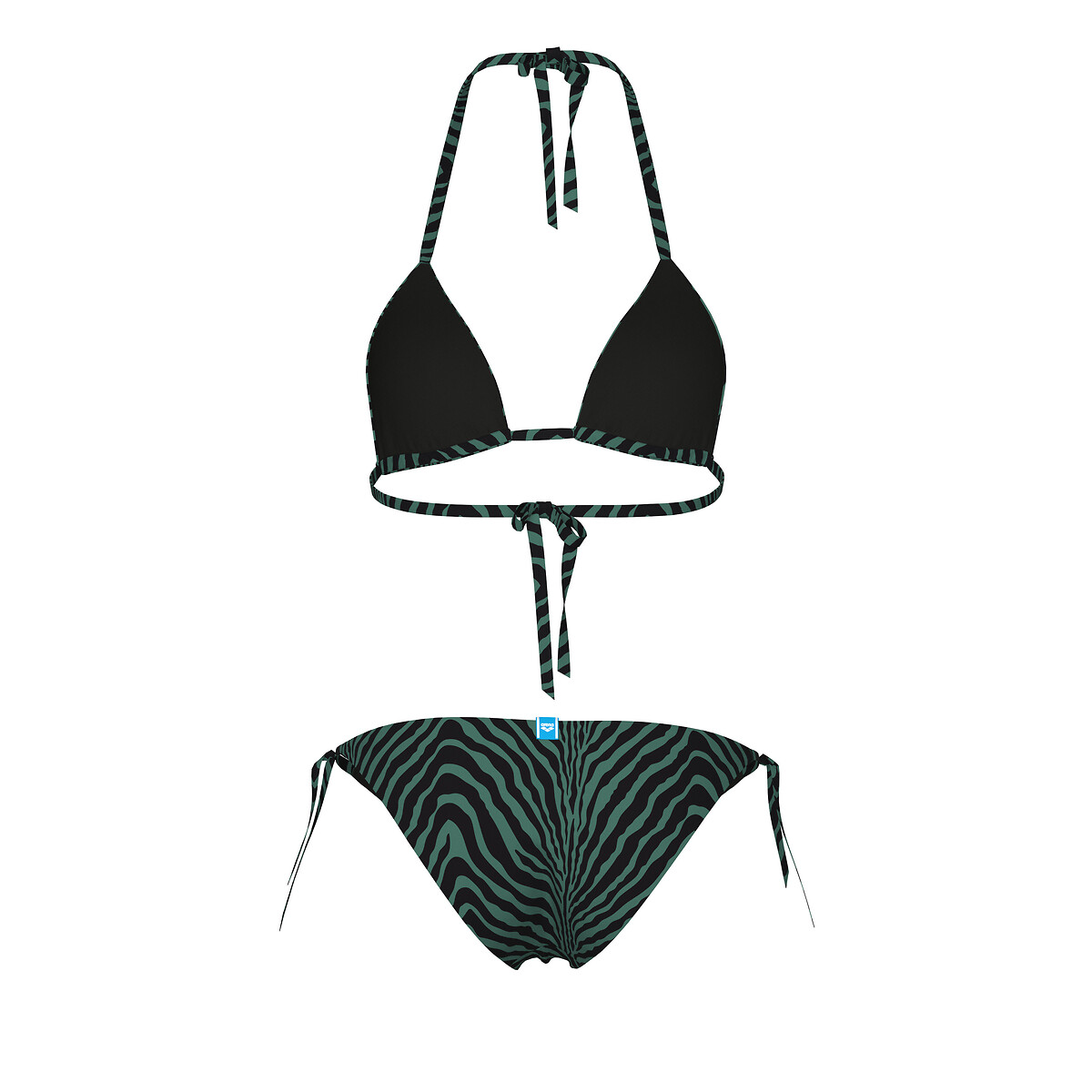 Maillot de bain 2 pièces BEACHWEAR imprimé vert/noir, ARENA